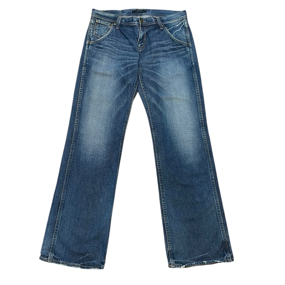 1990s Johnbull Wide Leg Denim w/ Zip Back Pockets (33x34)
